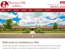 Tablet Screenshot of canterbury-villa.net